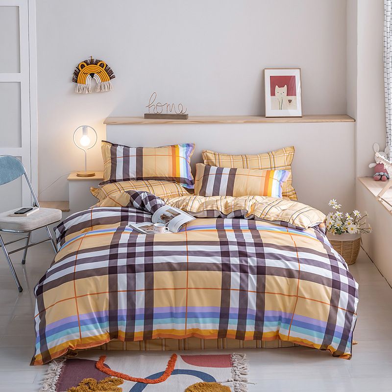 Copripiumino da letto moderno e minimalista stampato in morbido poliestere_voghion.com