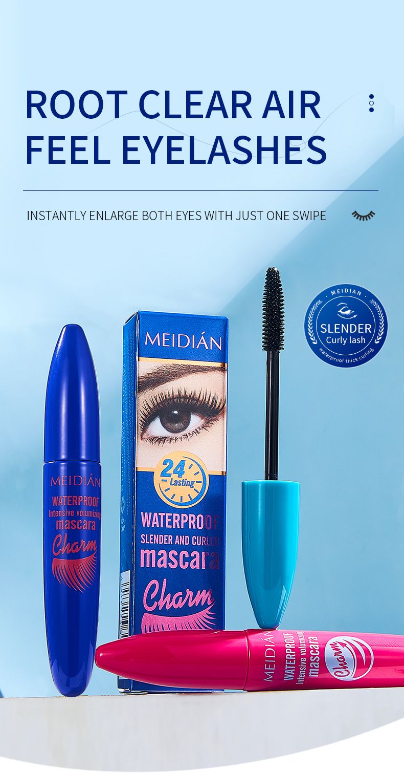 Mascara Meidian Mascara Waterproof, Thick, Curled, Long And Non Smudged Mascara_voghion.com