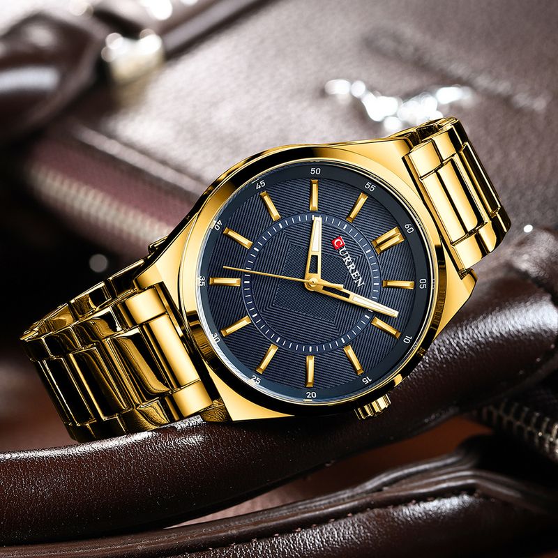 Orologio da uomo impermeabile in acciaio inossidabile con datario, orologio da polso al quarzo minimalista da uomo, quadrante rotondo classico, cinturino in lega_voghion.com