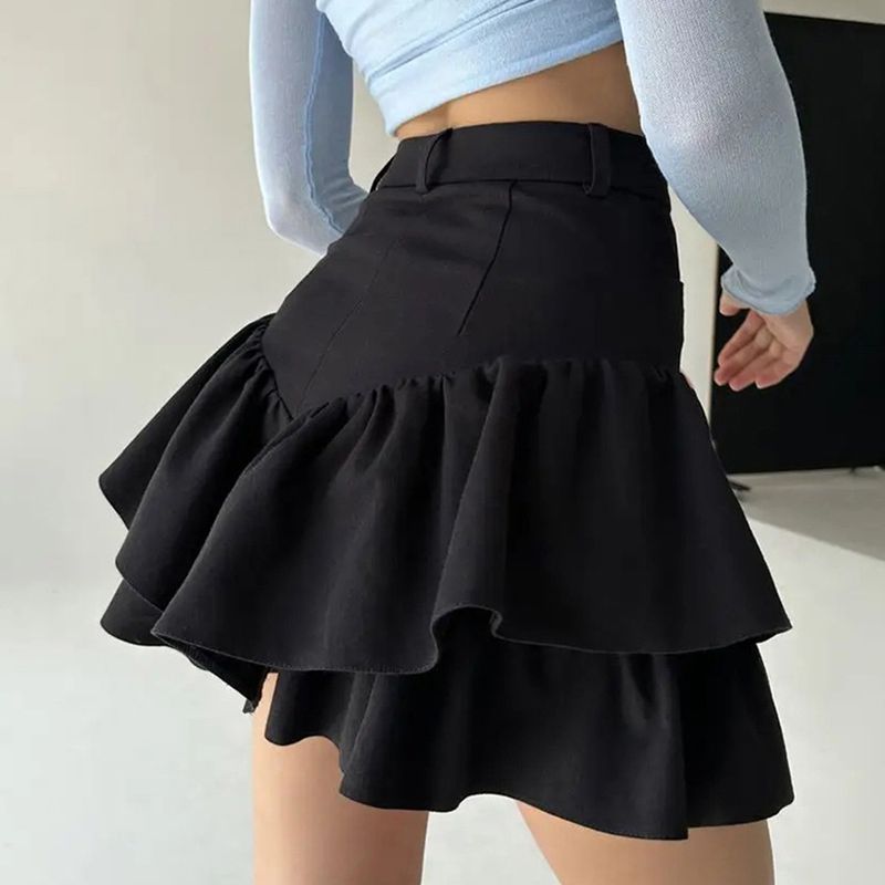 European And American Fashion Versatile Ins Cake Elegant A-line Short Wildberries 2025 Summer Half Skirt_voghion.com