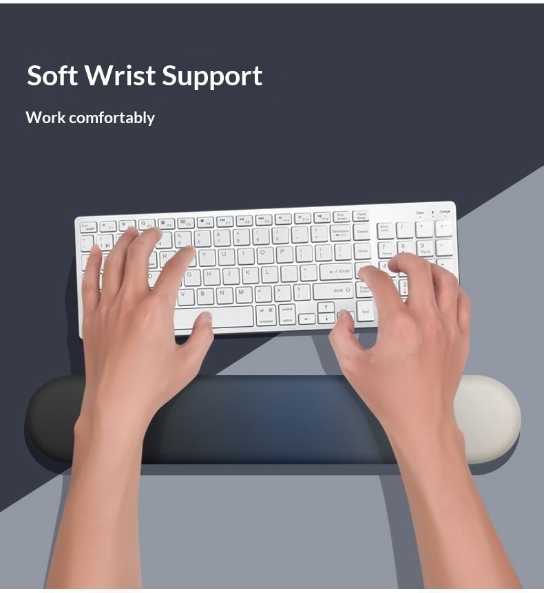 NeoGear Tastaturablage aus Memory-Schaumstoff, Mauspad, Handgelenkauflage für Damen und Herren, Anti-Ermüdung_voghion.com