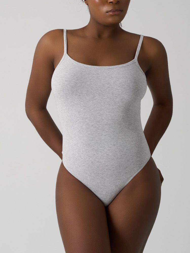 SKIMS Same Style COTTON CAMI BODYSUIT Cotton Spandex Tank Top Strap Backless Sexy Breathable One-Piece_voghion.com