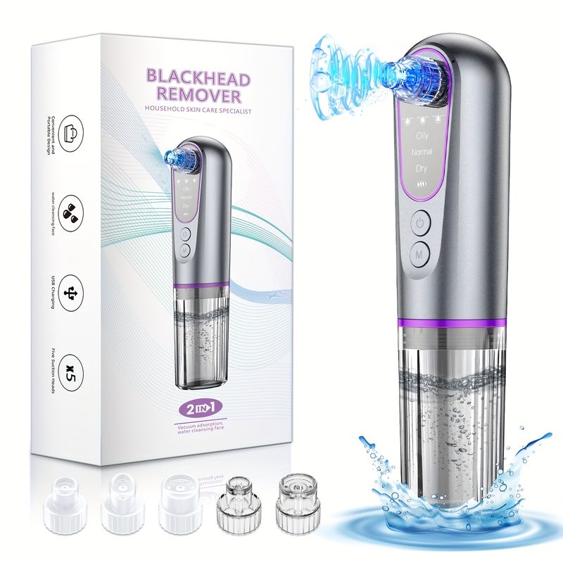 le Heads And Water Circulation System, Face Vacuum Pore Cleaner, Face Cleaning Device, Acne Treatment, Deep Pore Cleaning, Handheld Cleaner_voghion.com