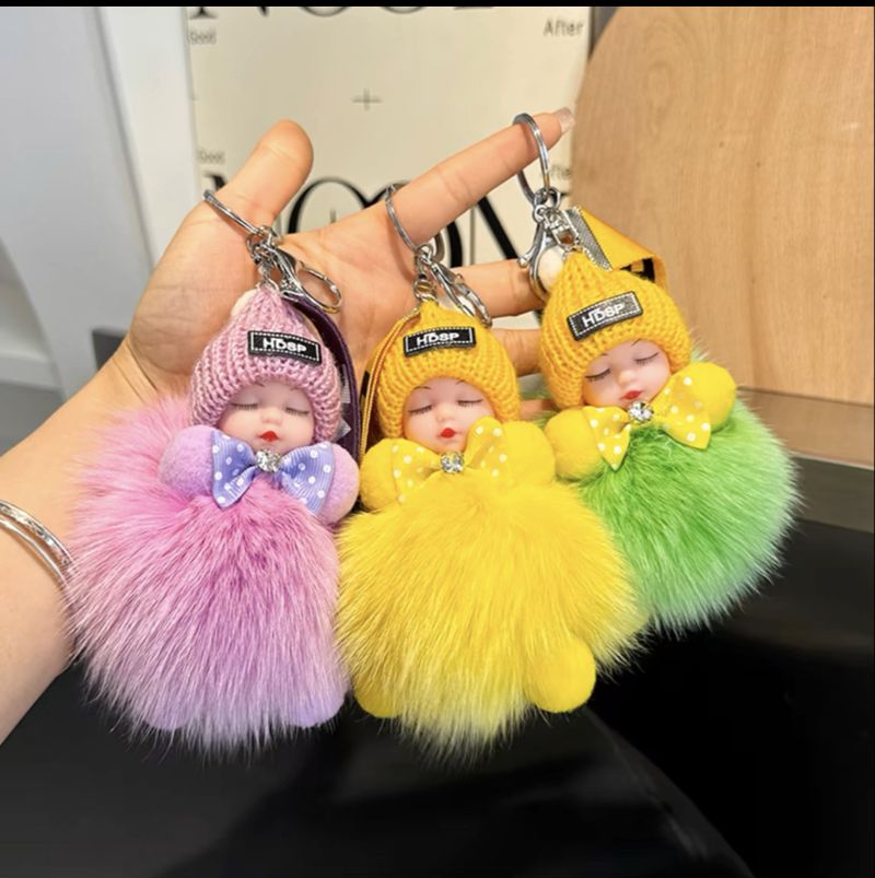 Rebase karusnahast nuku auto võtmehoidja ripats armas plush nukk nukk raamatukoti ripats paarile kingitus_voghion.com