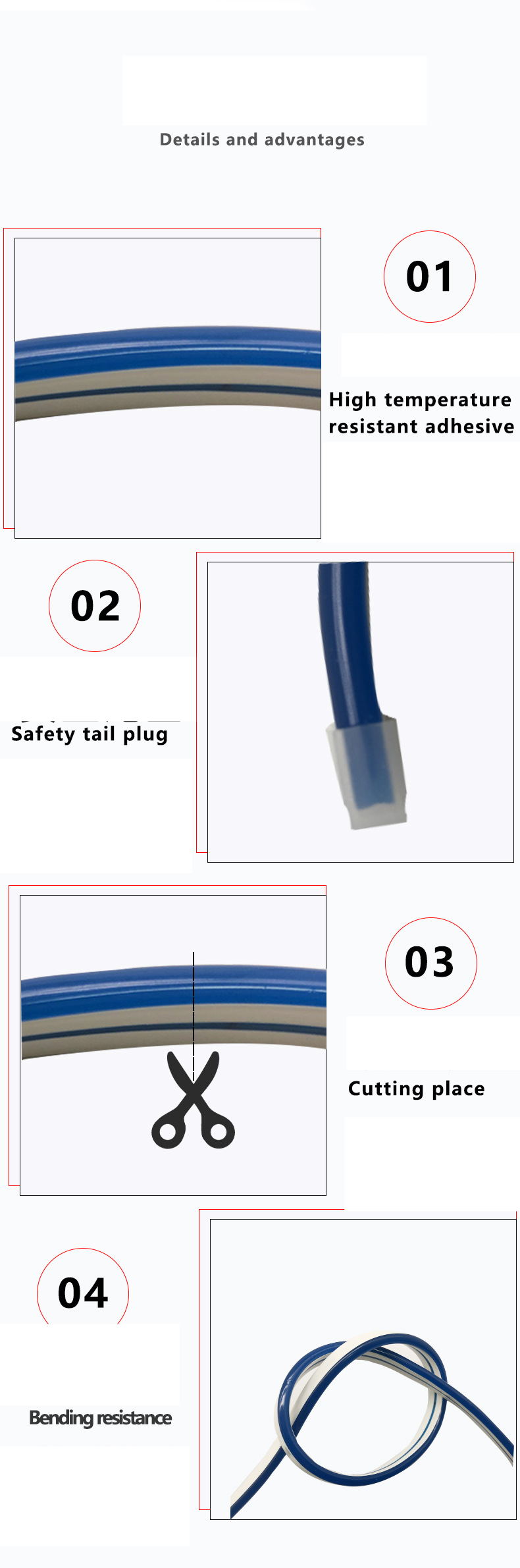 Bandă luminoasă neon flexibilă din silicon, 12V, pentru panouri publicitare de nuntă în aer liber, modelare DIY, bandă luminoasă neon cu LED-uri de înaltă luminozitate_voghion.com