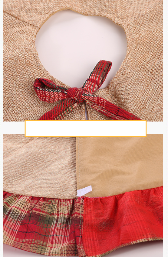 Home & Garden Howe Bei Nieuwe Kerstversieringen Jute Plaid Edge Boomrok 120cm Jute Boombodem Schort Verkleedkleding_voghion.com