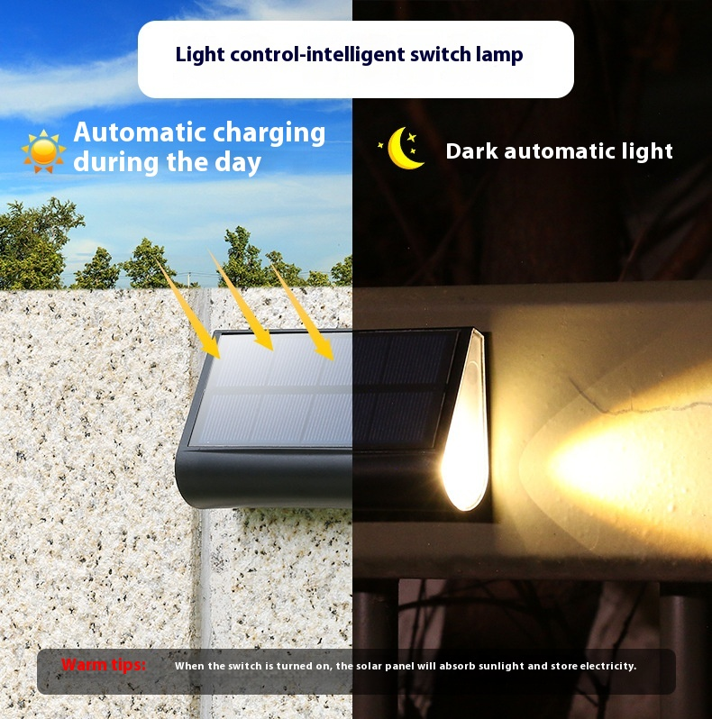 Solární schodové světlo s duálními 0,5W LED diodami - vodotěsné venkovní osvětlení IPX5 pro schody, bazény a ploty, odolné vůči všem klimatickým vlivům, ABS+PS_voghion.com