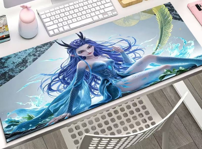 Anime pelės kilimėlis didelis pelės kilimėlis anime aplink berniukus ir mergaites biurui neslystantis klaviatūros kilimėlis stalo kilimėlis_voghion.com