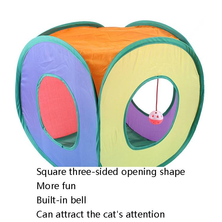Tunnel carré pour chat pliable_voghion.com