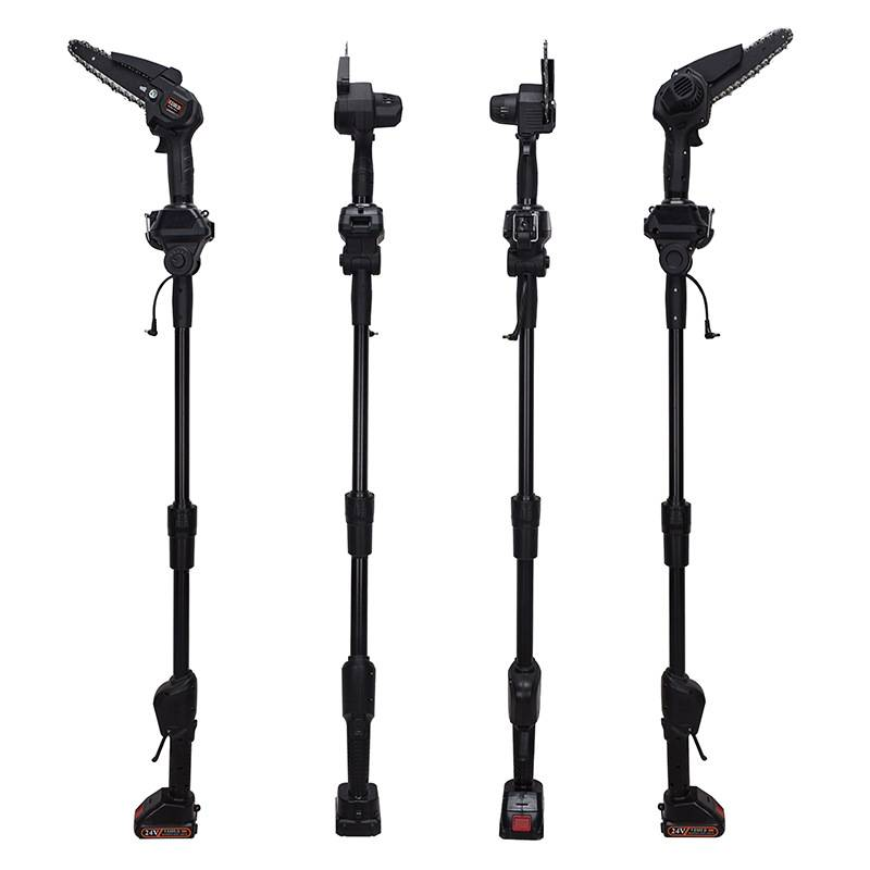 Cordless Lithium-Ion Battery Chainsaw With Extendable Pole For Tree Trimming, Pruning And Wood Cutting Lightweight Electric Chainsaw_voghion.com
