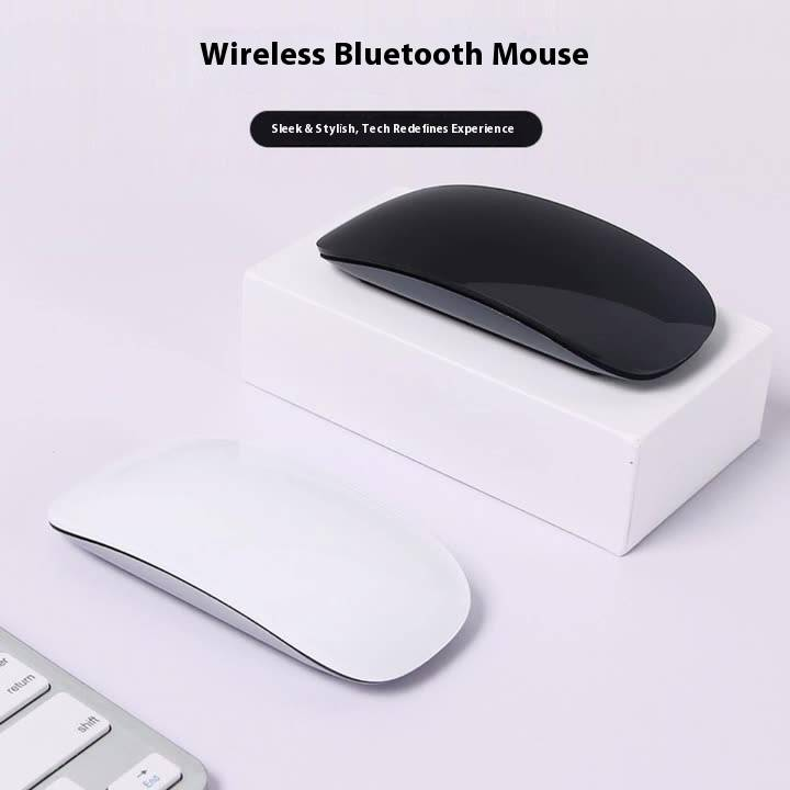 Souris tactile sans fil Bluetooth fine pour ordinateur portable, PC, iPad, 1600 DPI, clic silencieux, rechargeable, mémoire pour 3 appareils_voghion.com