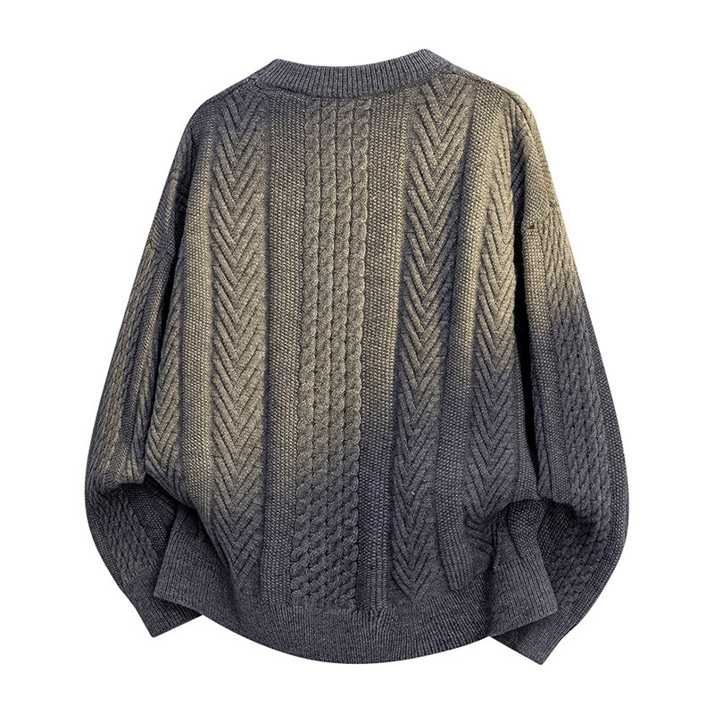 Unisex Cable-Knit Sweater – Oversized Nordic-Inspired Geometric Pullover (M-3XL, 3 Minimalist Tones)_voghion.com