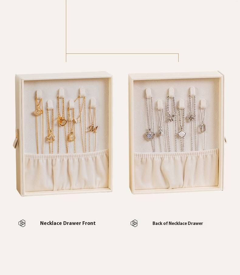 360° drehbarer Schmuck-Organizer – Drehbare mehrschichtige Aufbewahrungsbox für Ohrringe, Ringe und Halsketten – Luxus-Schmuckschrank mit großem Fassungsvermögen und Spiegel_voghion.com