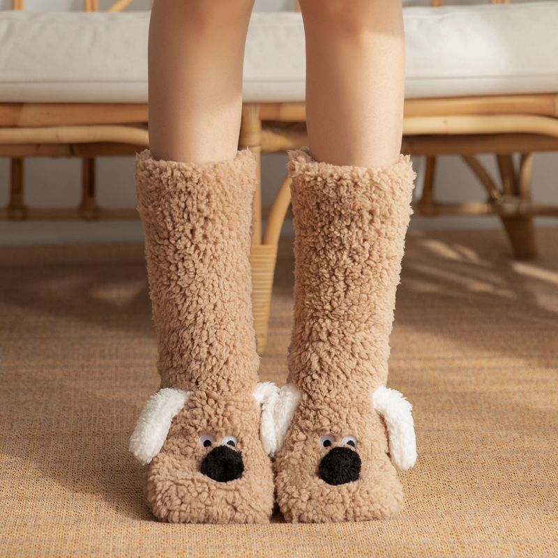 Boden Erwachsene Schlaf Winter Schnee Hause Entbindung Bein Abdeckungen, Teppich Hausschuhe Socken, Kinder Socken_voghion.com