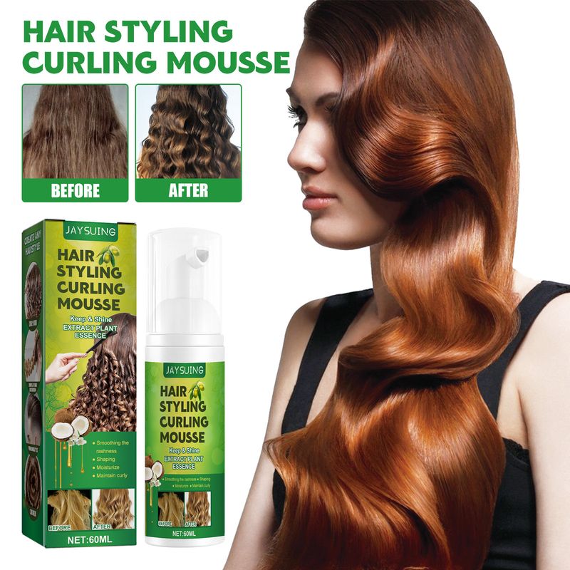 Jayswing-mousse esponjosa, cuidado hidratante, cabello rizado antiencrespado, espuma elástica para estilizar_voghion.com