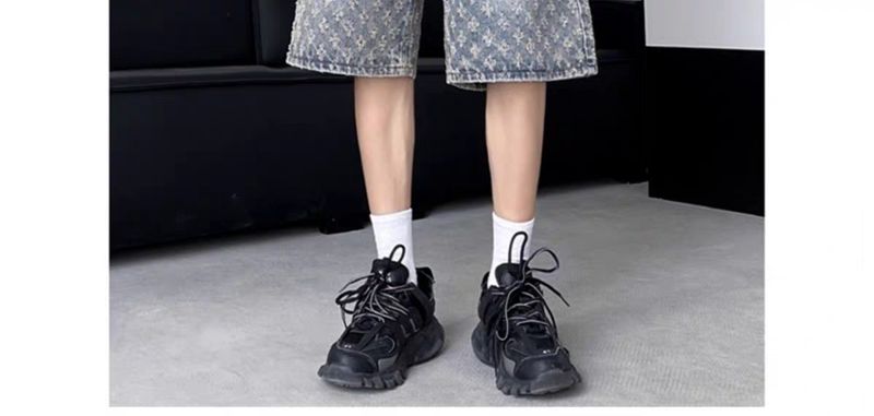 Herrenbekleidung Jeans-Shorts Herren Sommer Trendy Brand Hübsche lockere lässige Distressed Wide Leg Shorts_voghion.com