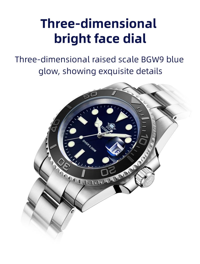 ADDIESDIVE Orologio analogico al quarzo da uomo di lusso BGW9 Luminoso 20 Bar Impermeabile Orologi da uomo da sub in acciaio inossidabile Orologi da uomo H3_voghion.com