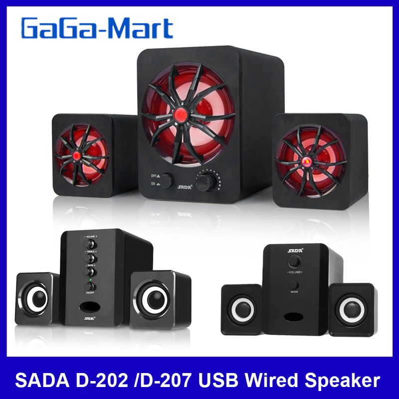 SADA D-202/D-207 USB vadu kombinācija datoram, skaņošanai ar basu, stereo, mūzikas atskaņotājam, zemfrekvences skaļrunim, galdam_voghion.com