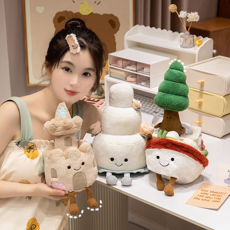 Gefüllte Plüschtiere Puppe Geschenkserie Kuchen Diamantring Puppe Tennispuppe Plüschtier Süße Weihnachtsgeschenke_voghion.com