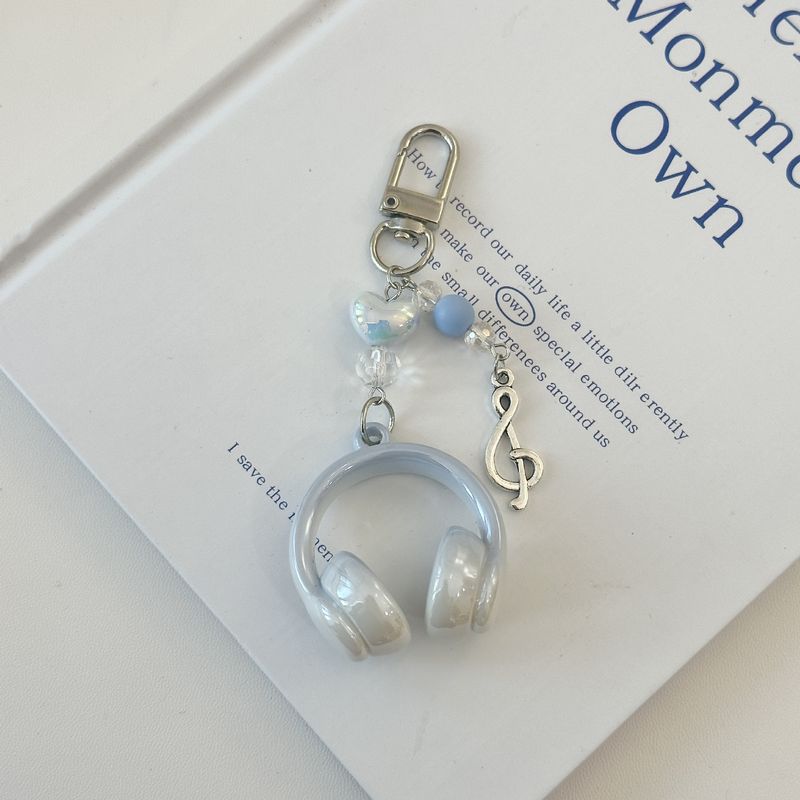 Love Music Headphones Cell Phone Cool Multi-function CCD Ancient Card Chain Students Schoolbag Pendant Keychain_voghion.com