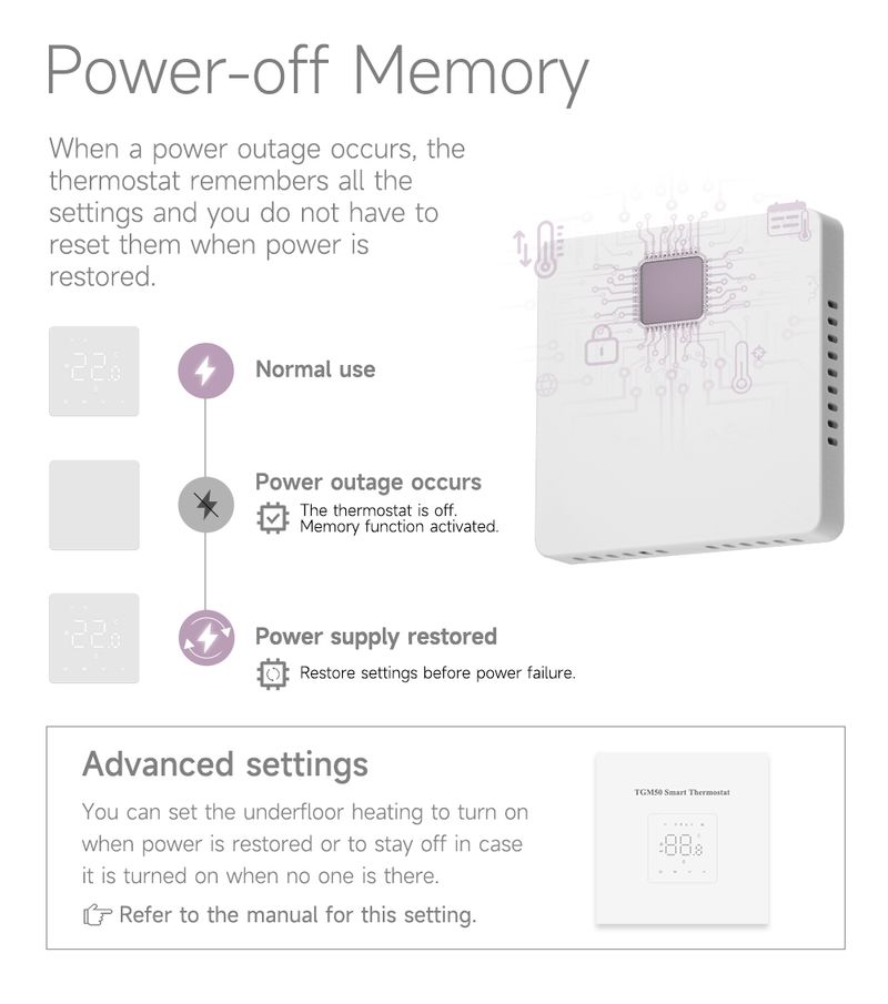 Chaudière à gaz intelligente Tuya / Thermostat ou thermostat WiFi Chauffage électrique Thermorégulateur Fonctionne avec Alexa Google Home_voghion.com