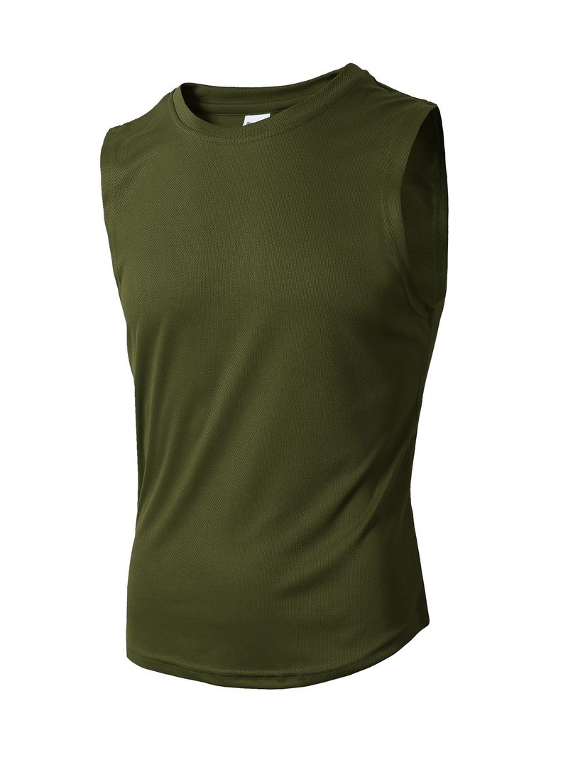 Männerkleeder Summer Gestrickte Mesh Fitness Sport Slim Weste Männer I-Form Breet Schëllerweste_voghion.com