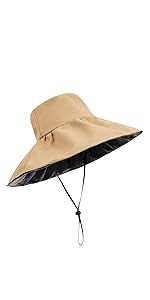 Wide Large Brim Sun Hat Summer UV Protection Thin Hat 2 In 1 Beach Sun Hat_voghion.com