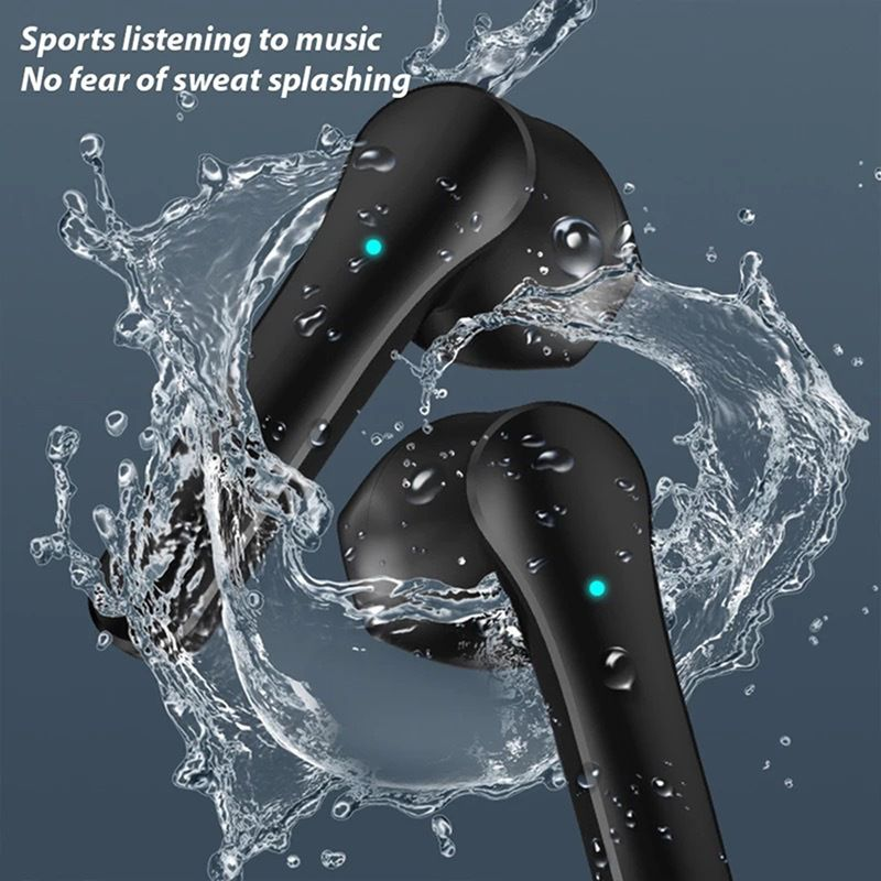 Controle de toque de alta fidelidade sem fio led display digital bluetooth-compatível5.0 mini fone de ouvido para ouvir música_voghion.com