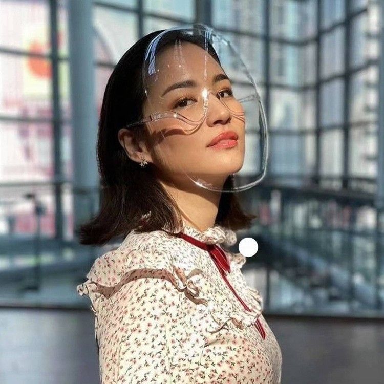 LazyZoom Neue transparente Vollgesichtsmaske, erweitertes Anti-Öl-Fahrradschild aus Kunststoff_voghion.com