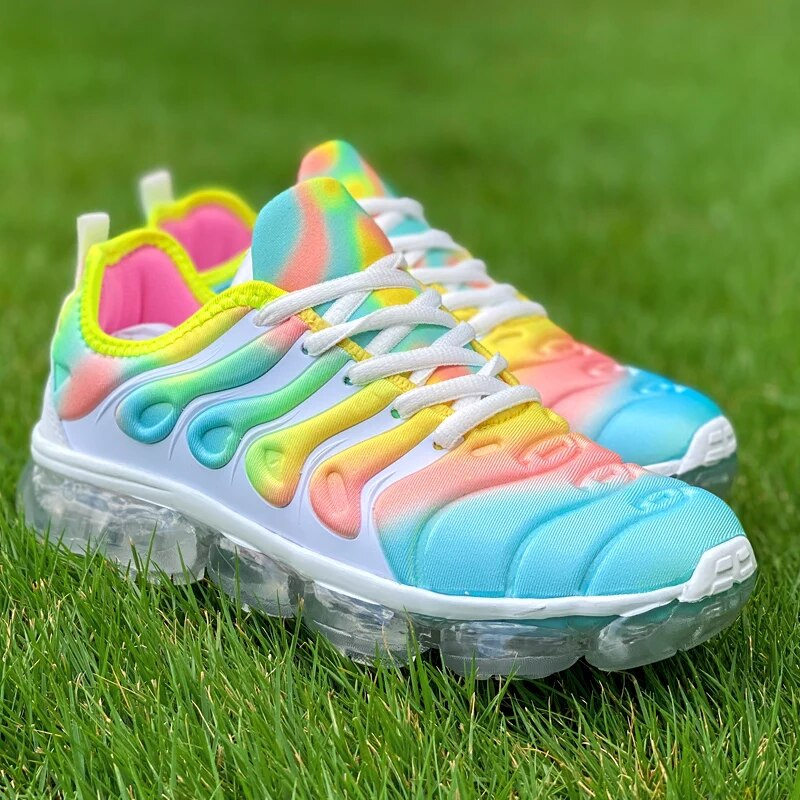 Casual för kvinnor Andningsbara Lätta Sneakers Gummisula Bekväma Träningsskor Flerfärgade Sportskor_voghion.com