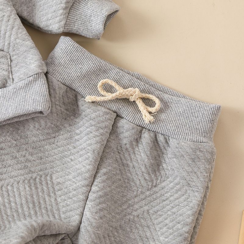 Unisex-Anzugset in Grau und Weiß für Kleinkinder (2–8 Jahre) – Zweiteiliges Outfit aus weicher Baumwolle, YT2325_voghion.com