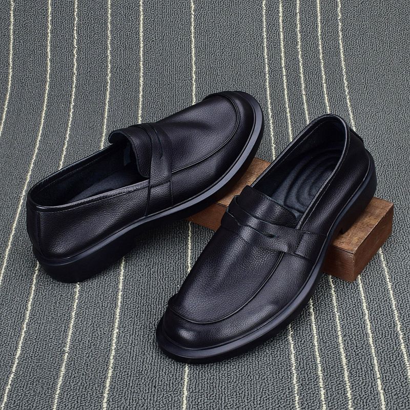ct Suitable For All Seasons Nokang Spring Loafers Breathable Genuine Leather Single Layer Casual Sole Soft Surface Business Cowhide Men's Shoes_voghion.com