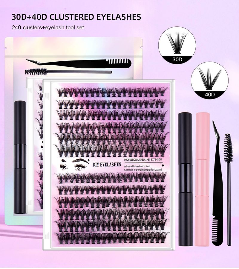 Cluster False Eyelashes Set - Natural Single Cluster, Large Capacity Fluffy Lashes For Lash Extension, Thick Long Lasting Realistic Eyelashes_voghion.com