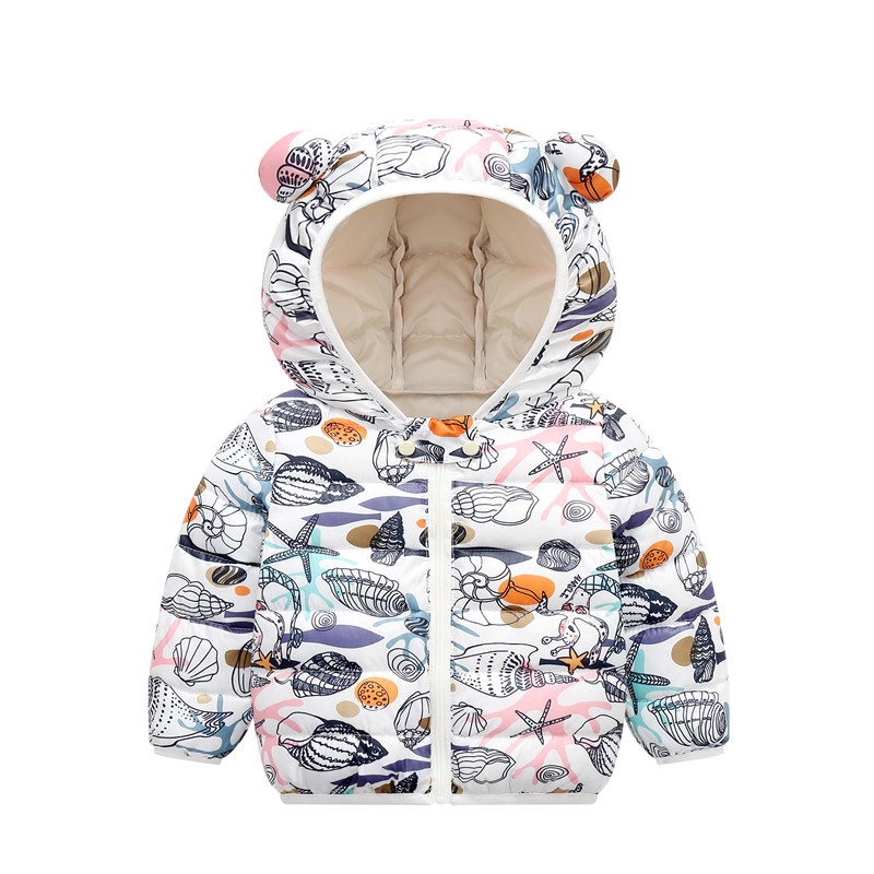 Jaqueta infantil acolchoada de algodão para crianças, primavera e inverno, desenho animado, jaqueta curta acolchoada de algodão infantil para meninos e meninas_voghion.com