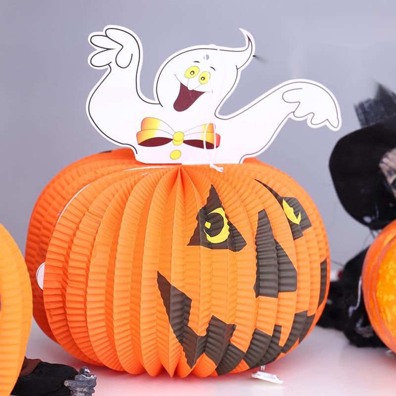 Forniture per decorazioni di Halloween, oggetti di scena, allestimento di scene, fantasmi, streghe, ragni, decorazioni sospese, zucche, lanterne di carta_voghion.com