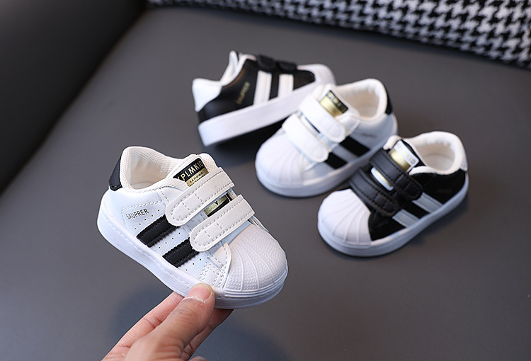 Zapatillas de deporte para niños de primavera y otoño, zapatos blancos, zapatos de suela blanda para niños pequeños, zapatos deportivos para niños, zapatos de bebé para niñas, zapatos de bebé con punta de concha_voghion.com