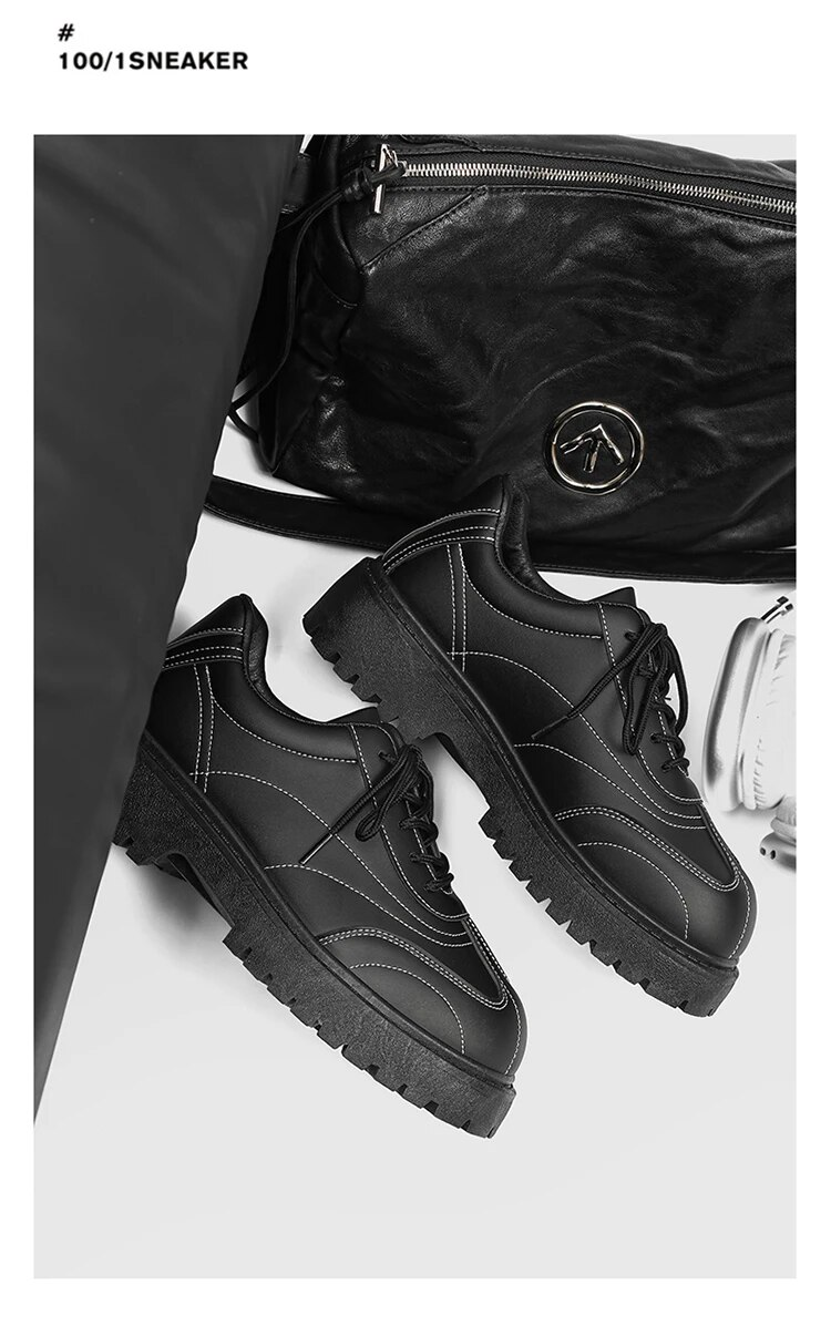 Scarpe casual da uomo stringate stile britannico con suola spessa Scarpe derby di alta qualità comode scarpe da esterno uomo 39-44_voghion.com