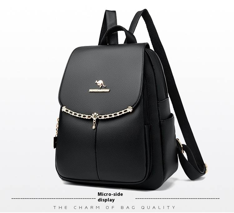 Borsa a canguro 2024 New Fashion Casual Versatile Zaino in tinta unita semplice e alla moda_voghion.com