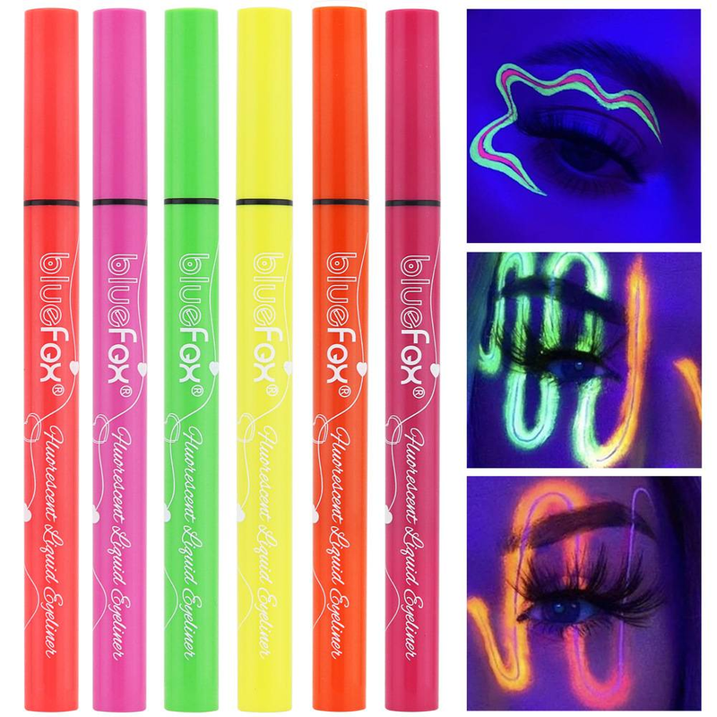 6-color Halloween Color Fluorescent Eyeliner Luminous Liquid Pen Lasting_voghion.com