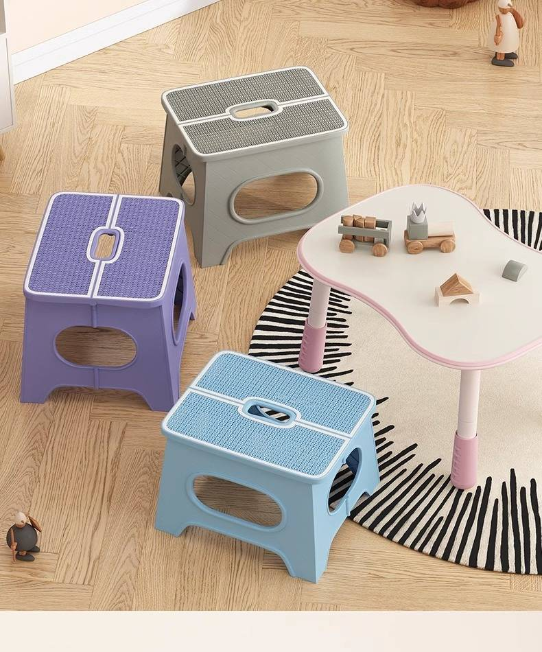 Opvouwbare kleine kruk, plastic kruk, ultralichte klapstoel, buitenkamperen, picknick, Mazha draagbare bank, lage kruk_voghion.com