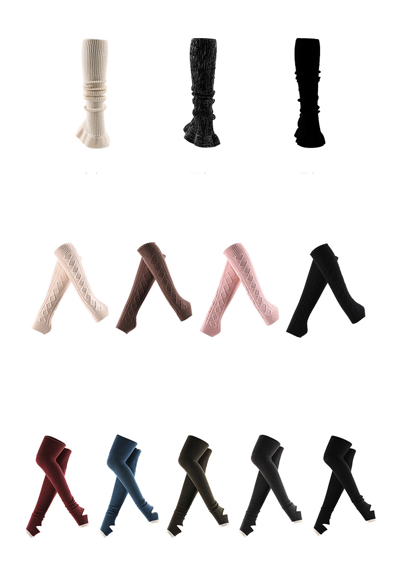 Yoga Strümpfe Kollektion Warme Overknee Strümpfe Damen Verlängerte Pile Socken Bein- und Kniestrümpfe Lang_voghion.com