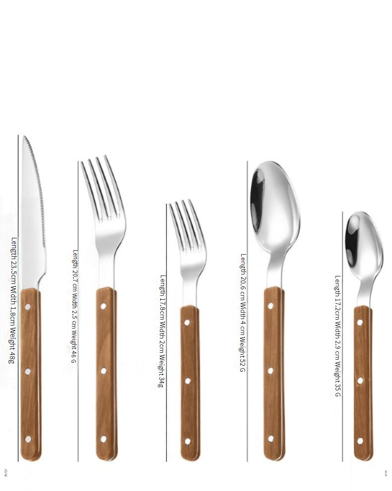 Tacâmuri de Paște, set de tacâmuri din oțel inoxidabil, cuțit, furculiță și lingură, veselă pentru casă, bucătărie, hotel, restaurant occidental, mâner de cuțit pentru friptură_voghion.com