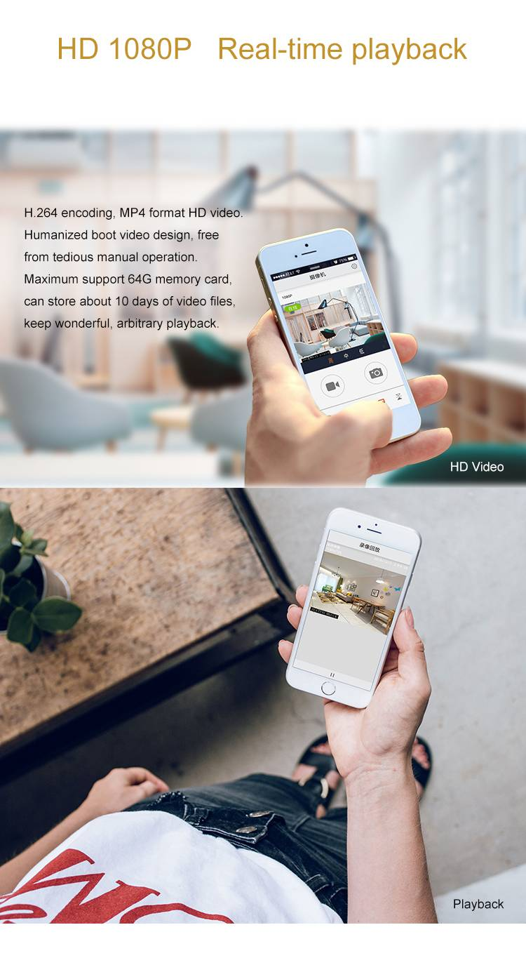 Power Outage Continuity Wireless WIFI Home Security HD Night Vision Miniature Mobile Surveillance Camera_voghion.com