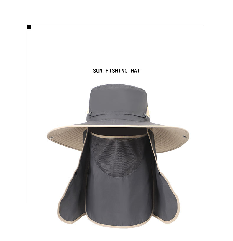 SunGuard Elite 360° UV Protection Hat - UPF 50+ Detachable Face & Neck Cover (Breathable, Quick-Dry For Hiking/Fishing, Unisex)_voghion.com