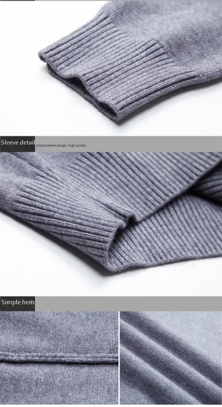 Maglione da uomo con collo alto, caldo maglione invernale in morbida lana, vestibilità comoda, a maniche lunghe, con collo alto._voghion.com