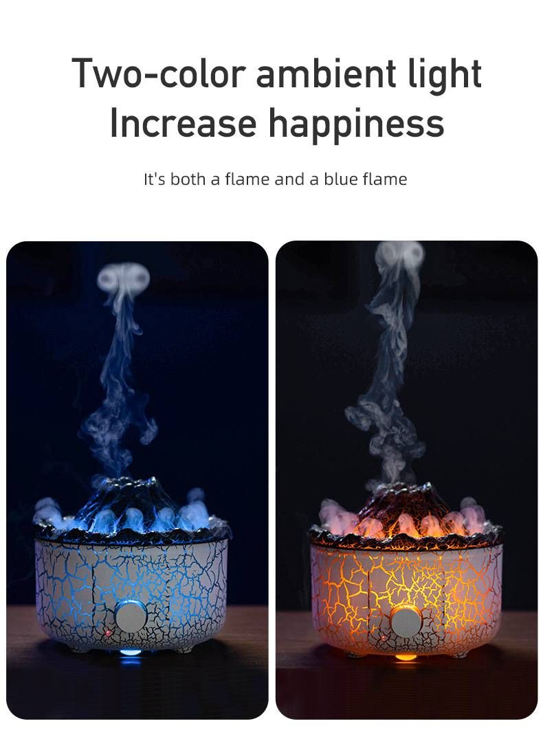 Flame & Jellyfish Aroma Diffuser – Ultrasonic Cool Mist Humidifier With 8H Timer, Sleep Aid & 36dB Quiet Operation For Bedroom/Office_voghion.com
