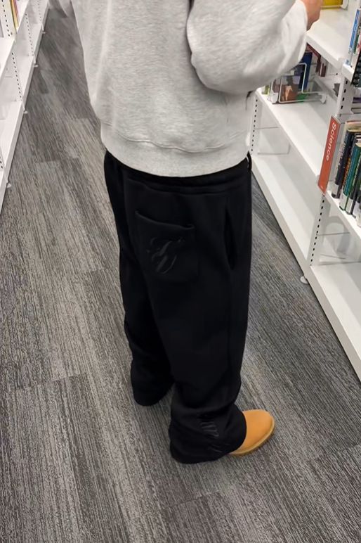 Moška oblačila, vezene trenirke z dvojnim pasom, moške in ženske, trendovske ulične hlače, dvodelne hlače, ohlapne široke hlače_voghion.com