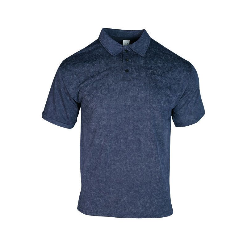 Sommer Neue Herren Gewaschene Turn-Down Kragen Button T-Shirt Übergröße Vintage Casual Kurzarm_voghion.com