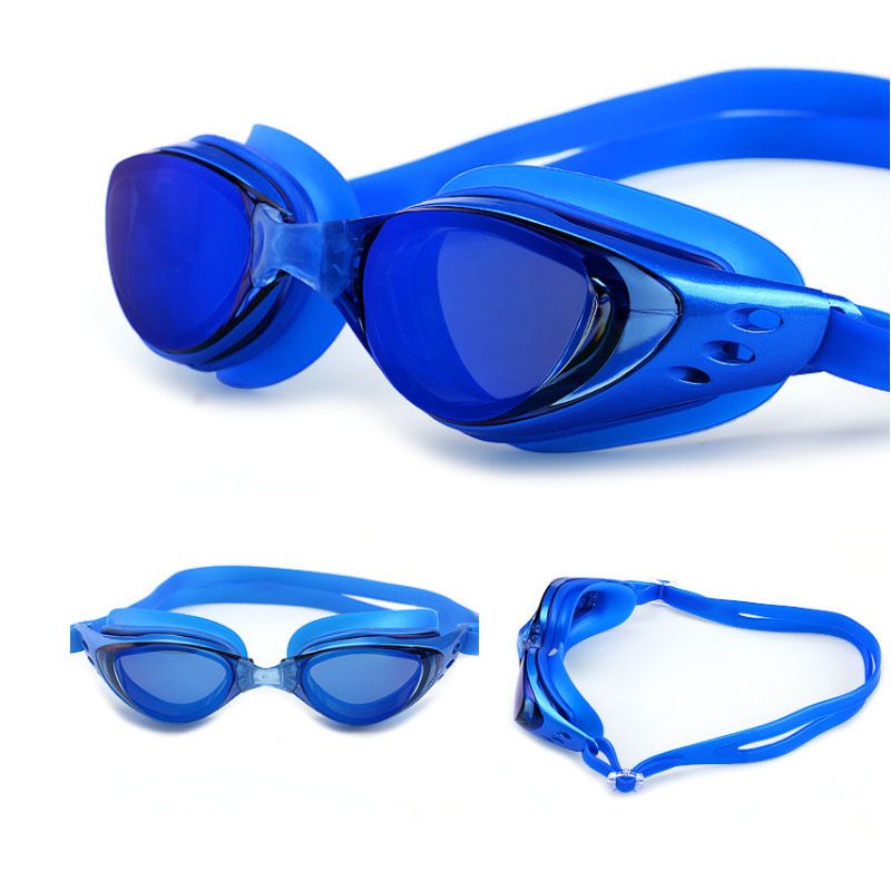 Ochelari de înot pentru miopie, galvanizați, impermeabili, anti-aburire, ochelari de înot pentru adulți, unisex, ramă mare, reglabili, selecție multicoloră_voghion.com