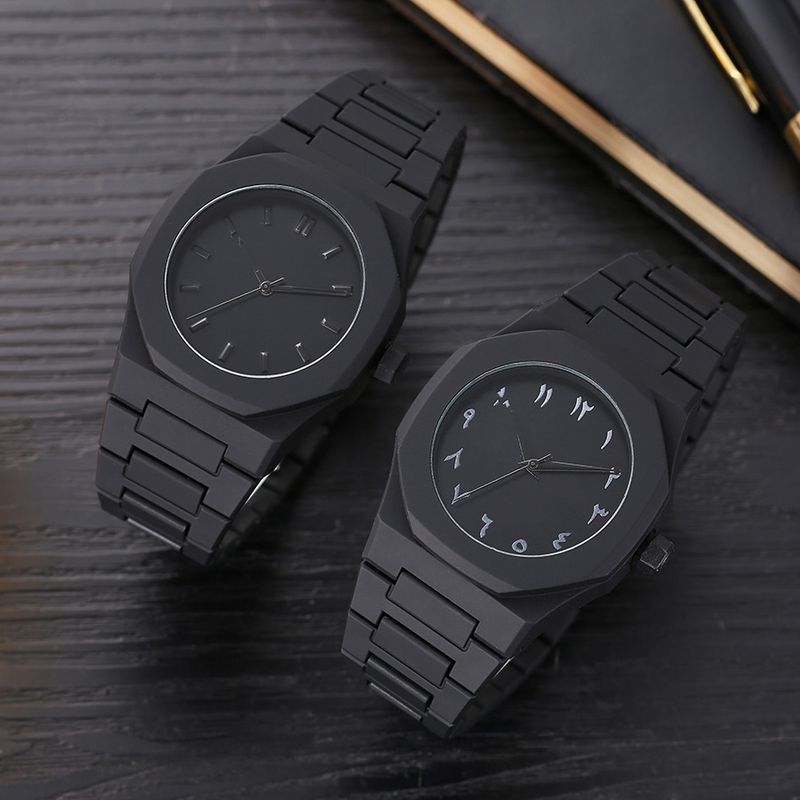 Reloj de cuarzo de plástico con números arábigos para hombre y mujer, 2025_voghion.com